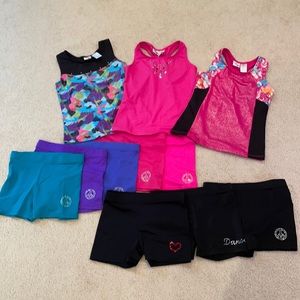 Girls gymnastics/dance wear bundle size 6/7, 7/8